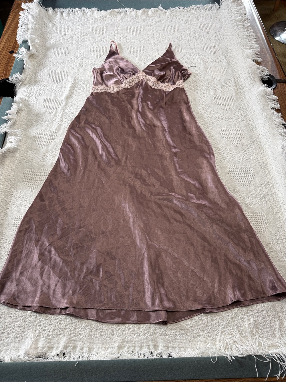 Sensara Silky Nightgown with Lace (L)
